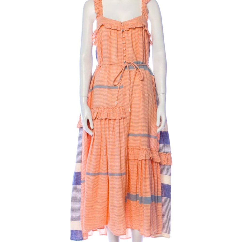 Apiece Apart Lypie Ruffled and Striped Dress